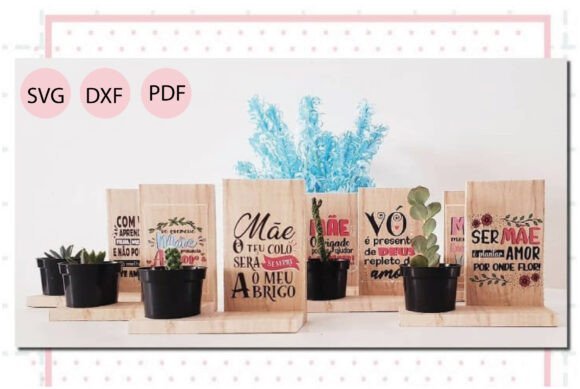 Caja De Cactus Con Texto Creativo Digital